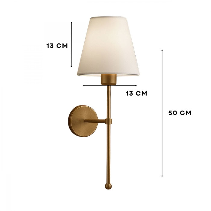 Opviq Lámpara de Pared Crema y Oro Opviq Lámpara de Pared Crema y Oro
